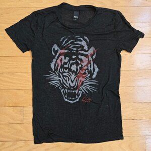 Obey | dark gray Sporty tiger short sleeve tissue t-shirt | WMS S